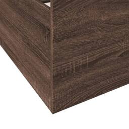 Berkfield Home Bed Frame w/Drawers Frame Brown Oak 75x190 cm Small Single - thumbnail 8