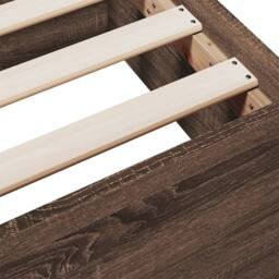 Berkfield Home Bed Frame w/Drawers Frame Brown Oak 75x190 cm Small Single - thumbnail 9
