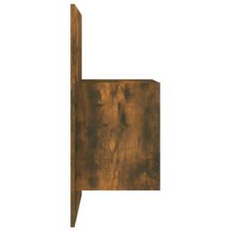 Berkfield Home Suitable Wall-mounted Bedside Cabinet Smoked Oak in Brown - thumbnail 7