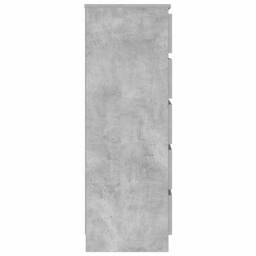 Berkfield Home Elegant Drawer Cabinet Concrete Grey 60x36x103 cm Engineered Wood - Size: 60 x 36 x 103 cm - thumbnail 5
