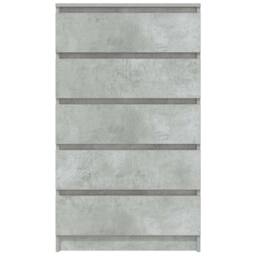 Berkfield Home Elegant Drawer Cabinet Concrete Grey 60x36x103 cm Engineered Wood - Size: 60 x 36 x 103 cm - thumbnail 4