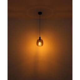 Netlighting Garri Slim Pendant Ceiling Light Matt Black Smoke Glass Shade 1x E14 - thumbnail 4
