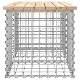 Berkfield Home Garden Bench Gabion Design 103x44x42 cm Solid Wood Pine in Brown - Size: 103 x 44 x 42 cm - thumbnail 4