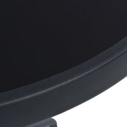 Berkfield Home Garden Table Black 80 cm Steel & Glass - thumbnail 3