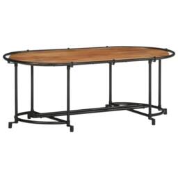 Berkfield Home Sturdy Coffee Table 110x55x40 cm Solid Wood Acacia in Brown - Size: 110 x 55 x 40 cm - thumbnail 2