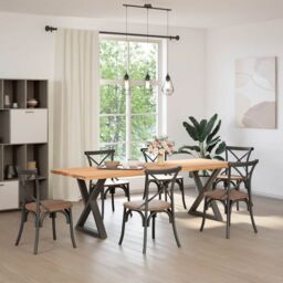 Berkfield Home Dining Table Legs 2 pcs Anthracite 80x(72-73.3) cm Steel - thumbnail 3