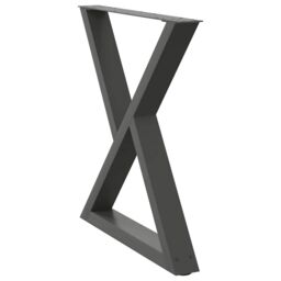 Berkfield Home Dining Table Legs 2 pcs Anthracite 80x(72-73.3) cm Steel - thumbnail 4