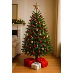 Clifton Premier Norway Spruce Xmas Tree - Fresh Cut - 1.75m - 2.0m (5.75 - 6.5ft) in Green