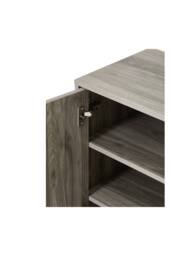 Living and Home Wooden Multifunctional Storage Shoe Cabinet with Open Shelves and Door in Grey - thumbnail 6