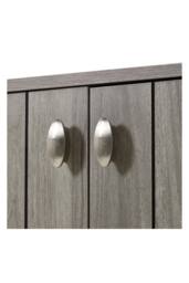 Living and Home Wooden Multifunctional Storage Shoe Cabinet with Open Shelves and Door in Grey - thumbnail 7