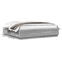 Berkfield Home Bed Frame without Mattress Grey Sonoma 200x200 cm - thumbnail 2