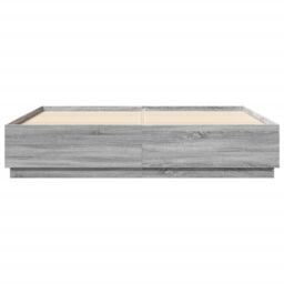 Berkfield Home Bed Frame without Mattress Grey Sonoma 200x200 cm - thumbnail 4
