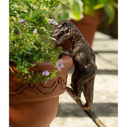 Jardinopia Tyranasaurus Rex Plant Pot Hanger in Bronze - thumbnail 4