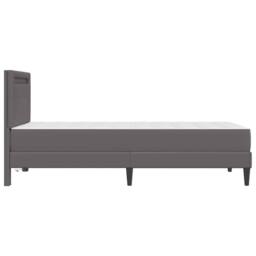 Berkfield Home Bed Frame with LED Strip Lights Grey 90 x 190 cm Faux Leather - thumbnail 9