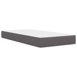 Berkfield Home Bed Frame with LED Strip Lights Grey 90 x 190 cm Faux Leather - thumbnail 7
