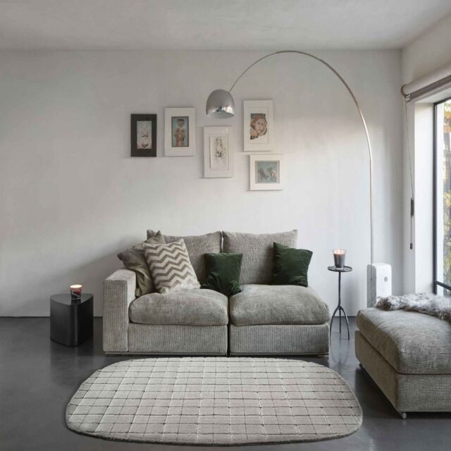The Rug Shop UK Grey Modern Geometric Shaggy Easy to Clean Area Rug - Size: 160 cm x 230 cm - image 1