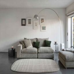 The Rug Shop UK Grey Modern Geometric Shaggy Easy to Clean Area Rug - Size: 160 cm x 230 cm - thumbnail 1