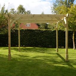 Rutland County Garden Furniture Ltd Premium Pergola - Wood - L300 x W480 x H270 cm - Rustic Brown in Light Green - thumbnail 6