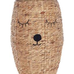 Wyld and Coco Wicker Bear Toy Hamper - Natural Water Hyacinth Lid - thumbnail 2