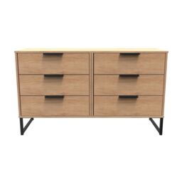 Ready Assembled 2 U Fuji 6 Drawer Wide Chest (Ready Assembled) in Natural - thumbnail 1