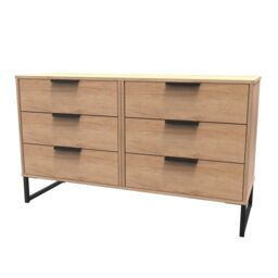 Ready Assembled 2 U Fuji 6 Drawer Wide Chest (Ready Assembled) in Natural - thumbnail 3