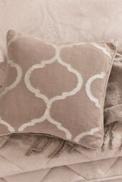 1951 'Reza' Cotton Cushion in Pink - Size: 40 cm x 40 cm - thumbnail 1