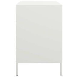 Berkfield Home Sideboard¬†White 68x39x58.5 cm Cold-rolled Steel in White - thumbnail 6