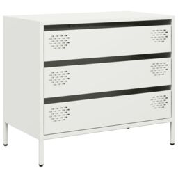 Berkfield Home Sideboard¬†White 68x39x58.5 cm Cold-rolled Steel in White - thumbnail 2