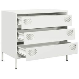 Berkfield Home Sideboard¬†White 68x39x58.5 cm Cold-rolled Steel in White - thumbnail 4