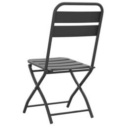 Berkfield Home Modern Folding Garden Chairs 2 pcs Anthracite 42x52x82 cm Powder in Dark Grey - Size: 42 x 52 x 82 cm - thumbnail 7