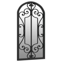Berkfield Home Mirror Black 70x30 cm Iron for Indoor Use - thumbnail 1