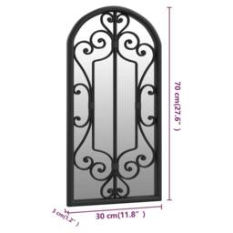 Berkfield Home Mirror Black 70x30 cm Iron for Indoor Use - thumbnail 6