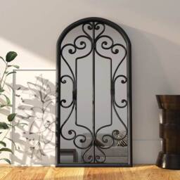 Berkfield Home Mirror Black 70x30 cm Iron for Indoor Use - thumbnail 2