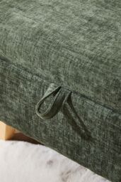 Living and Home Chenille Upholstered Storage Ottoman in Olive - Size: Small - thumbnail 6