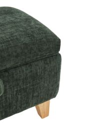 Living and Home Chenille Upholstered Storage Ottoman in Olive - Size: Small - thumbnail 4