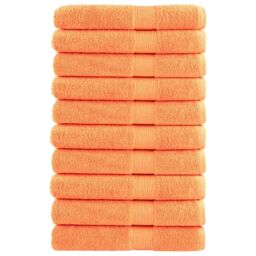 Berkfield Home Premium Sauna Towels SOLUND 10 pcs Orange 80x200 cm 600 gsm - thumbnail 1