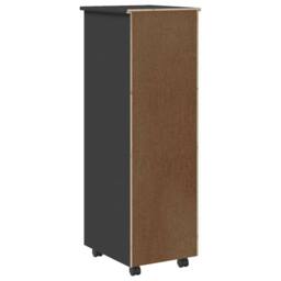 Berkfield Home Rolling Cabinet with Drawers MOSS Grey Solid Wood Pine - thumbnail 7