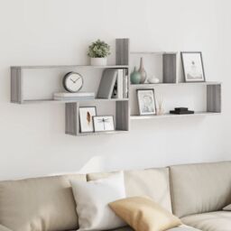 Berkfield Home Wall Shelf Grey Sonoma 167.5x18x68 cm Engineered Wood