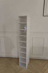 Living and Home 9-Tier Foldable Shoe Cabinet Shoe Storage Box in White