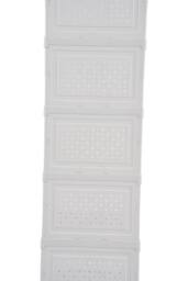 Living and Home 9-Tier Foldable Shoe Cabinet Shoe Storage Box in White - thumbnail 9