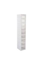 Living and Home 9-Tier Foldable Shoe Cabinet Shoe Storage Box in White - thumbnail 2