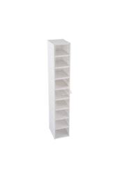 Living and Home 9-Tier Foldable Shoe Cabinet Shoe Storage Box in White - thumbnail 3