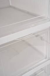 Living and Home 9-Tier Foldable Shoe Cabinet Shoe Storage Box in White - thumbnail 5