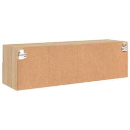 Berkfield Home TV Wall Cabinet Sonoma Oak 100x30x30 cm Engineered Wood in Brown - Size: 100 x 30 x 30 cm - thumbnail 9