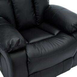 More4Homes Chester Dual Motor Rise Recliner Heat & Massage Bonded Leather Chair in Black - thumbnail 5