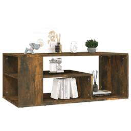 Berkfield Home Coffee Table Smoked Oak 100x50x40 cm Engineered Wood in Brown - Size: 100 x 50 x 40 cm - thumbnail 5