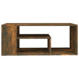 Berkfield Home Coffee Table Smoked Oak 100x50x40 cm Engineered Wood in Brown - Size: 100 x 50 x 40 cm - thumbnail 3