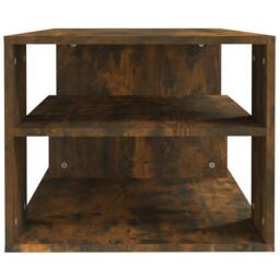 Berkfield Home Coffee Table Smoked Oak 100x50x40 cm Engineered Wood in Brown - Size: 100 x 50 x 40 cm - thumbnail 4