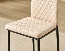 Outdoor Living Emily Leather Comfort Dining Chairs - Champaigne - Set of 4 in Natural - thumbnail 5
