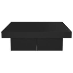 Berkfield Home Decorative Coffee Table Black 90x90x28 cm Engineered Wood - Size: 90 x 90 x 28 cm - thumbnail 5